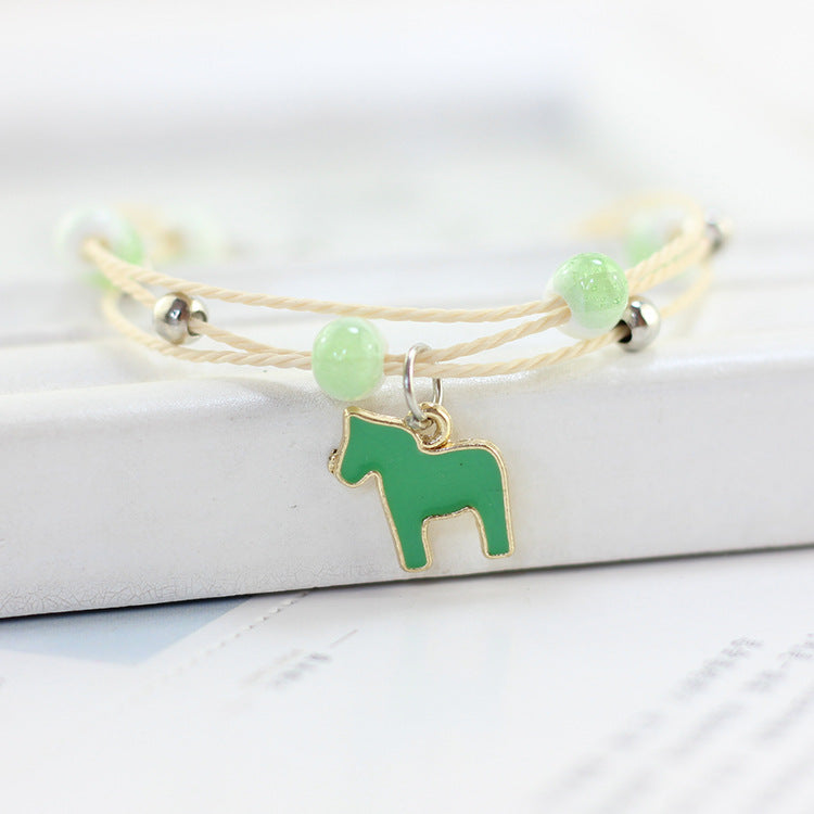 Wholesale Cute Pony Couple Ceramic Bracelet